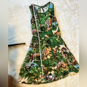 Dinosaur Print Dress, Size M